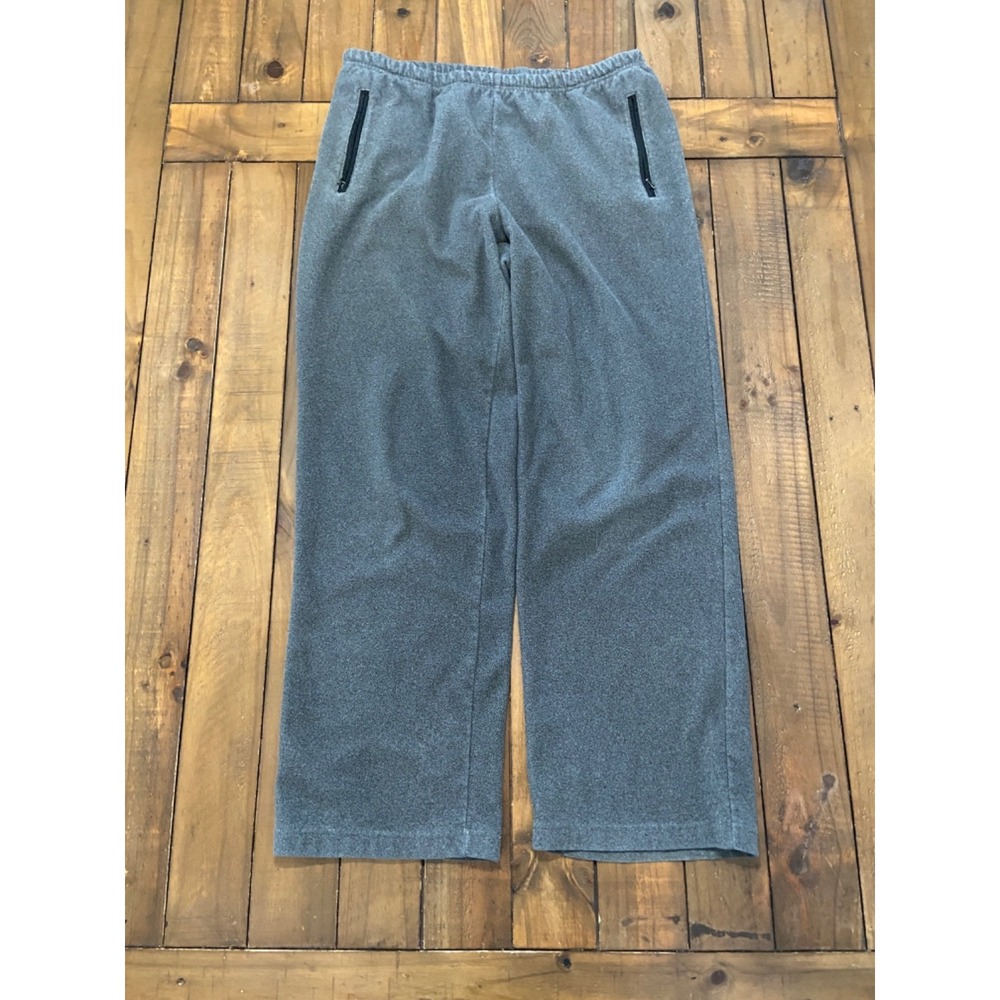 Vintage Gap Sweatpants Mens Medium Dark Gray Wide Leg Zippered Pockets